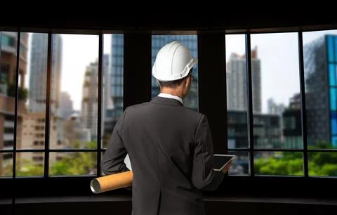 Engineer with Creative architect projecting .The concept of engineering, co.. Stock-Fotos