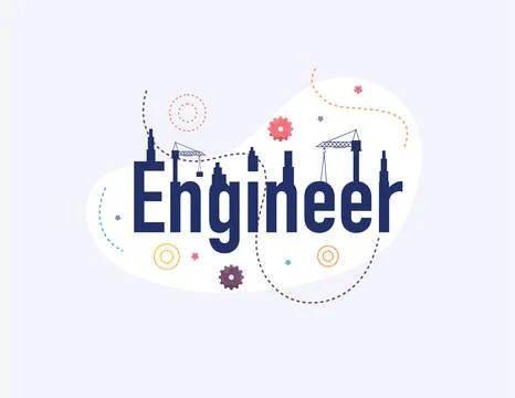 Engineer day illustration vector design for day of engineer event vector Stock Illustration