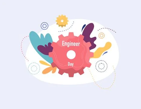 Engineer day illustration vector design for day of engineer event vector Stock Illustration