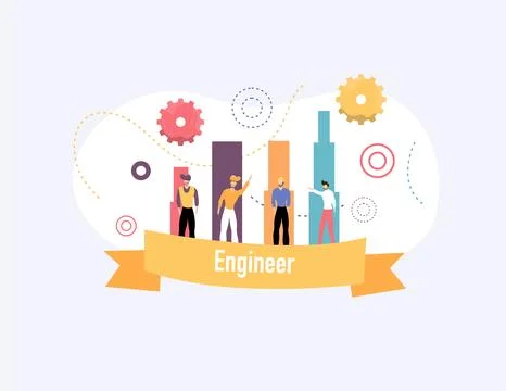 Engineer day illustration vector design for day of engineer event vector Illustrazione stock