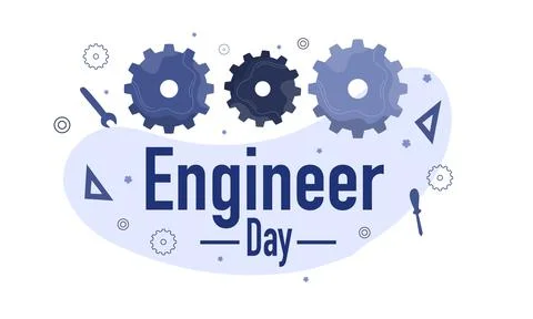 Engineer day illustration vector design for day of engineer event vector Stock Illustration