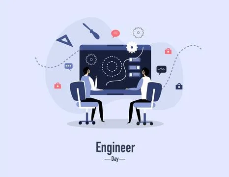 Engineer day illustration vector design for day of engineer event vector Stock-Illustration