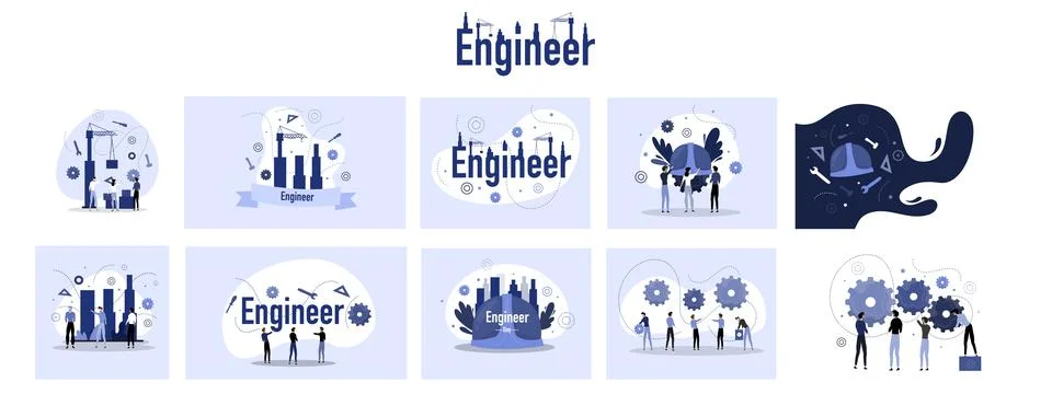 Engineer day illustration vector design for day of engineer event vector Stock Illustration