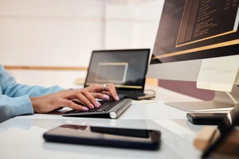 Engineer Debugging Software Stock Photos