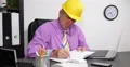 Engineer Desk Office Compare Laptop Document Agenda Notes Preparing Payment Day 4k or 4k+ Resolution