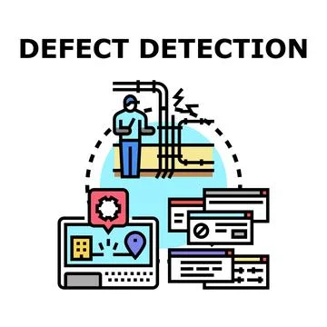 Engineer detecting system fault analyzing data Stock Illustration