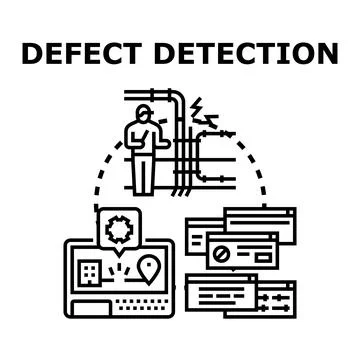 Engineer detecting system fault analyzing data Stock Illustration