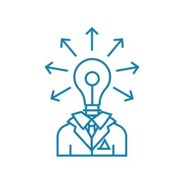 Engineer-developer linear icon concept. Engineer-developer line vector sign 库存插图