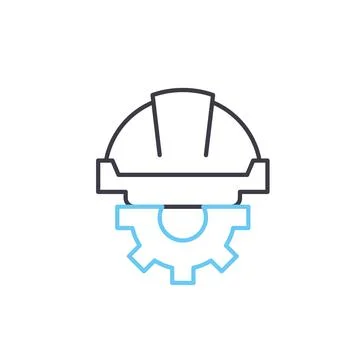 Engineer development line icon, outline symbol, vector illustration, concept 스톡 일러스트