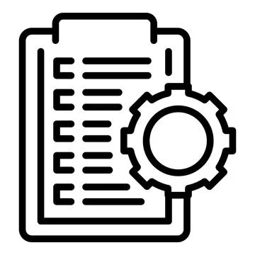 Engineer to do list icon outline vector. Female worker 스톡 일러스트