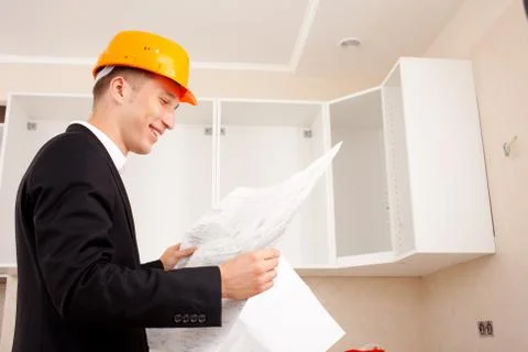 Engineer with documents Stock Photos