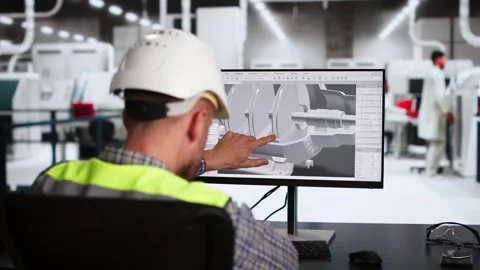 Engineer Doing 3D CAD Model Design On Computer 動画素材 287811390