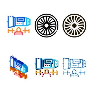 Engineer engine icon modern vector outline 스톡 일러스트