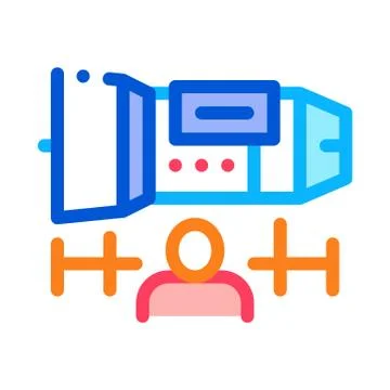Engineer Engine Icon Vector Outline Illustration Illustrazione stock