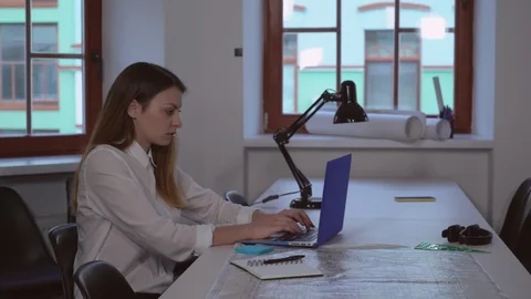 Engineer entering data on pc. Stock Footage 108336047