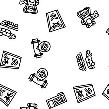 Engineer environmental technology vector seamless pattern Stock Illustration