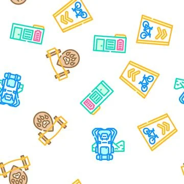 Engineer environmental technology vector seamless pattern Illustrazione stock