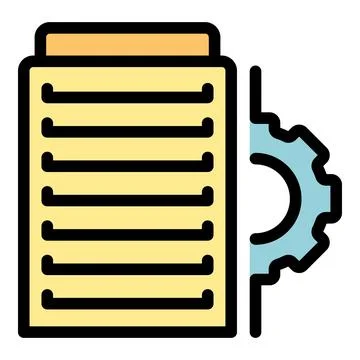 Engineer factory building icon vector flat Stockillustratie