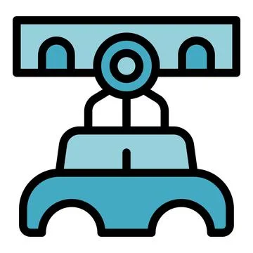 Engineer factory equipment icon vector flat Stock Illustration