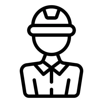 Engineer factory icon outline vector. Industry work Stock Illustration