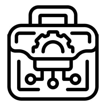 Engineer factory tool icon outline vector. Industry machine Stock Illustration