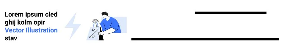 Engineer fixing an electrical circuit board using tools, surrounded by engine Stock Illustration