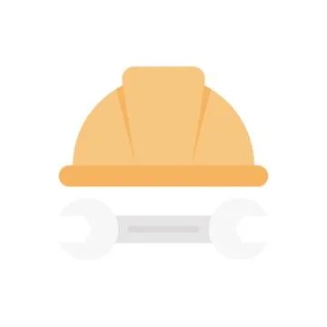 Engineer flat color icon Illustrazione stock