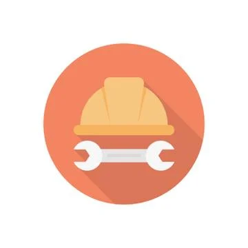 Engineer flat color icon Stock Illustration