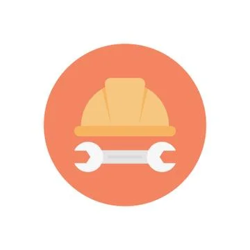 Engineer flat color icon Illustrazione stock