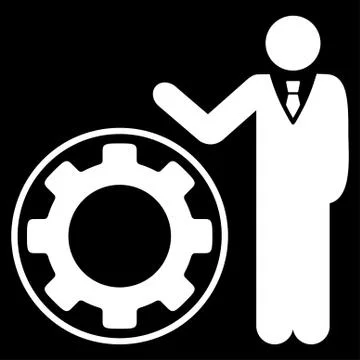 Engineer Flat Icon Stock Illustration