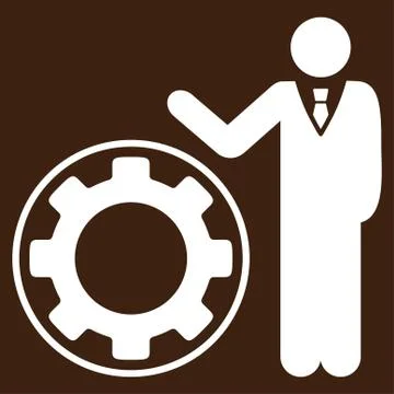 Engineer Flat Icon Stock Illustration