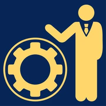 Engineer Flat Icon Illustrazione stock