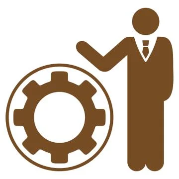 Engineer Flat Icon Stock Illustration