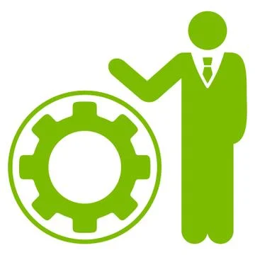 Engineer Flat Icon Stock Illustration