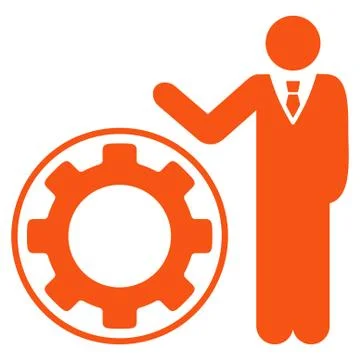 Engineer Flat Icon Illustrazione stock