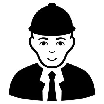 Engineer Flat Vector Icon Stock Illustration