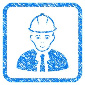 Engineer Framed Stamp Illustrazione stock