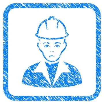 Engineer Framed Stamp Illustrazione stock