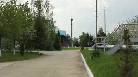 Engineer Go Through Territory Panorama Video stock 11298953