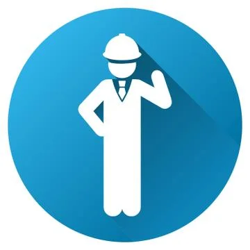 Engineer Gradient Round Vector Icon Ilustración de archivo
