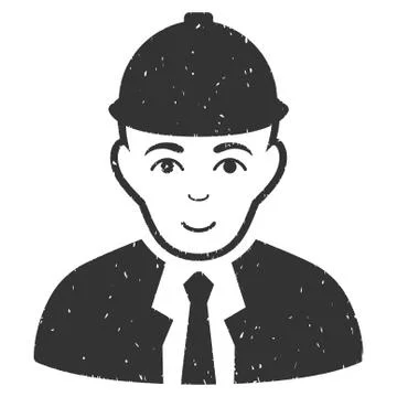 Engineer Grainy Texture Icon 스톡 일러스트