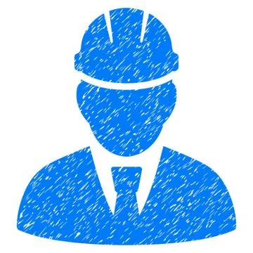 Engineer Grainy Texture Icon 스톡 일러스트