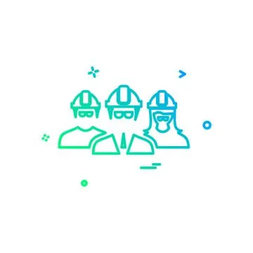 Engineer Group icon design vector Stock Illustration