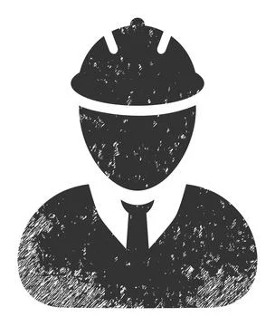 Engineer Grunge Icon Illustration Stockillustratie