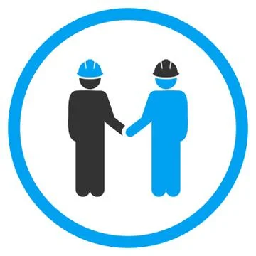 Engineer Handshake Icon Stock Illustration
