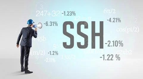 Engineer in hard hat with abbreviation Stock Photos