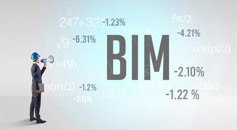 Engineer in hard hat with abbreviation Stock Photos