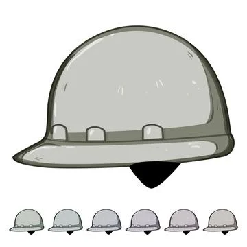 Engineer hard hat cartoon vector graphic Stock Illustration
