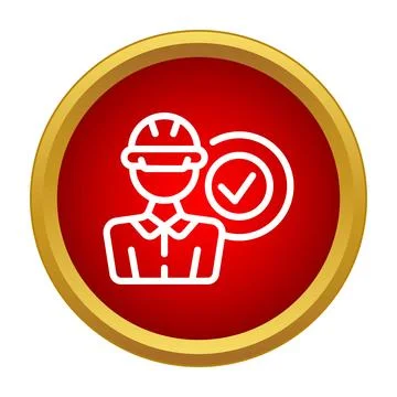 Engineer with hard hat checking quality control standards Stock Illustration