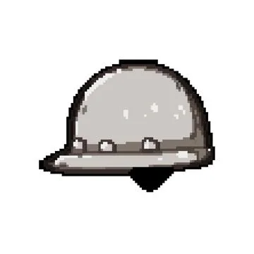 Engineer hard hat pixel art vector illustration Stock Illustration